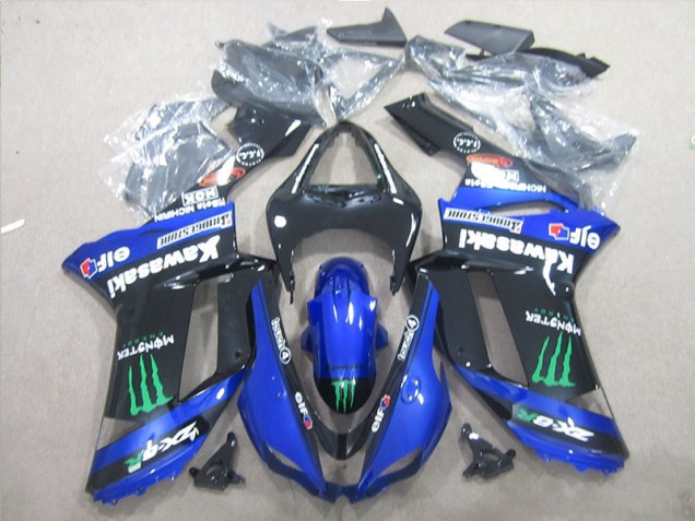 ABS Kits Carenado ZX6R 07-08 - Negro Azul Verde Monster