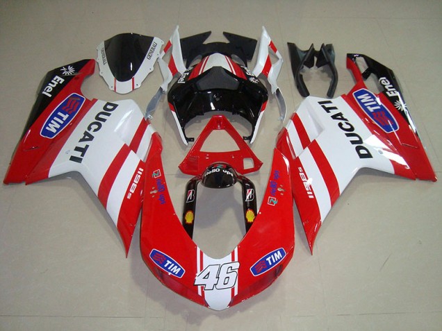 Carenado Ducati 1098 07-14 - Rojo Blanco Tim 46