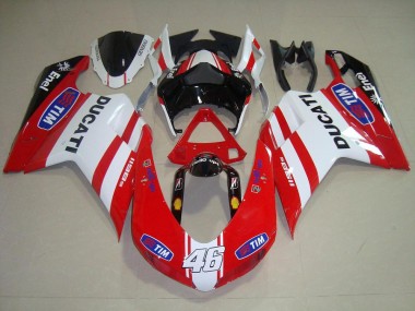 Carenado Ducati 848 1098 1198 07-14 - Rojo Blanco 46