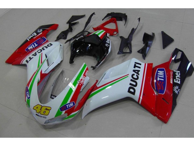 Carenado Ducati 848 1098 1198 07-14 - Rojo Blanco Amarillo 46