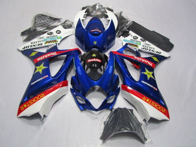 Carenado GSXR 1000 K7 07-08 - Azul Rojo Rockstar