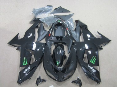 Carenado ZX6R 07-08 - Negro Ninja Verde Monster