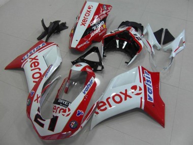 Kit ABS Carenado Ducati 848 1098 1198 07-14 - Blanco Rojo Xerox