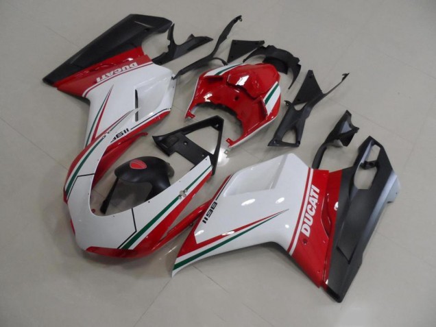 Kit Carenado Inyección Ducati 848 1098 1198 07-14 - Rojo Blanco